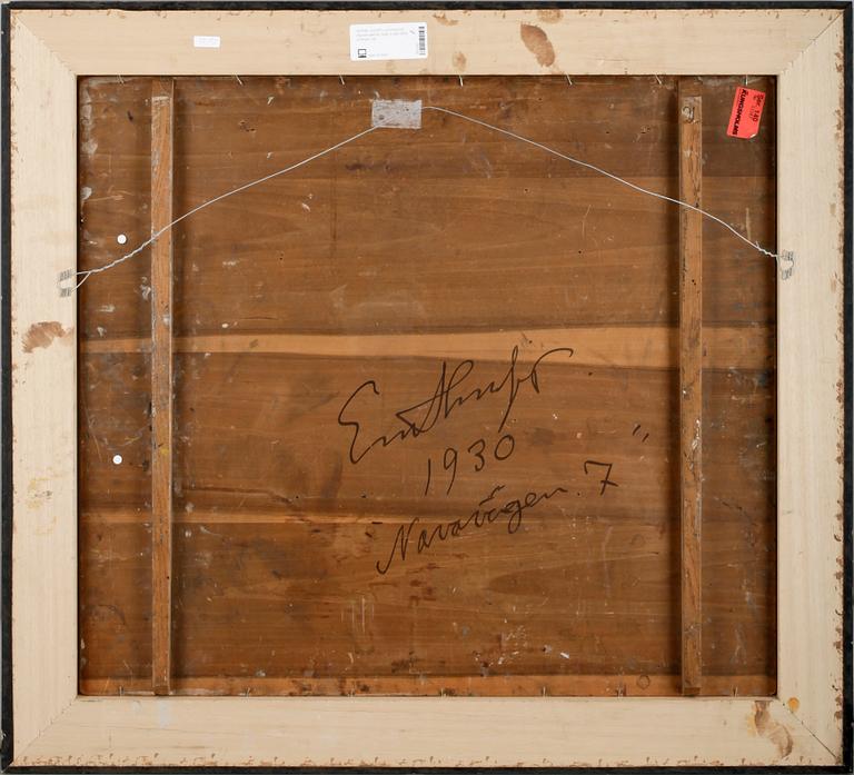 EVERT LUNDQUIST, olja på pannå. Sign o dat 1930 a tergo.