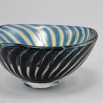 SKÅL, glas, ariel, Edvin Öhrström, Orrefors, signerad, 1900-tal.