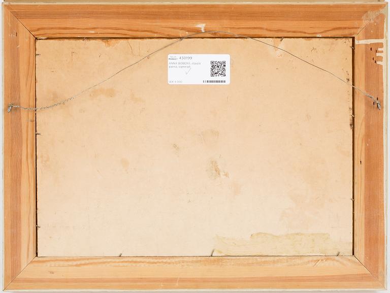 ANNA BOBERG, olja på pannå, signerad.