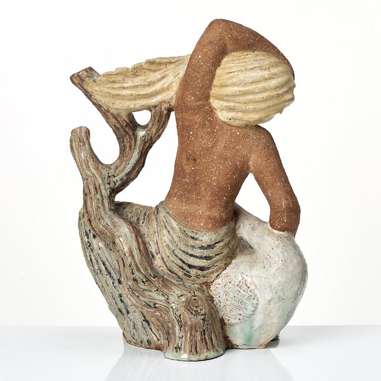 Stig Lindberg, skulptur, "Leda och Svanen", Gustavsbergs studio 1940-tal.