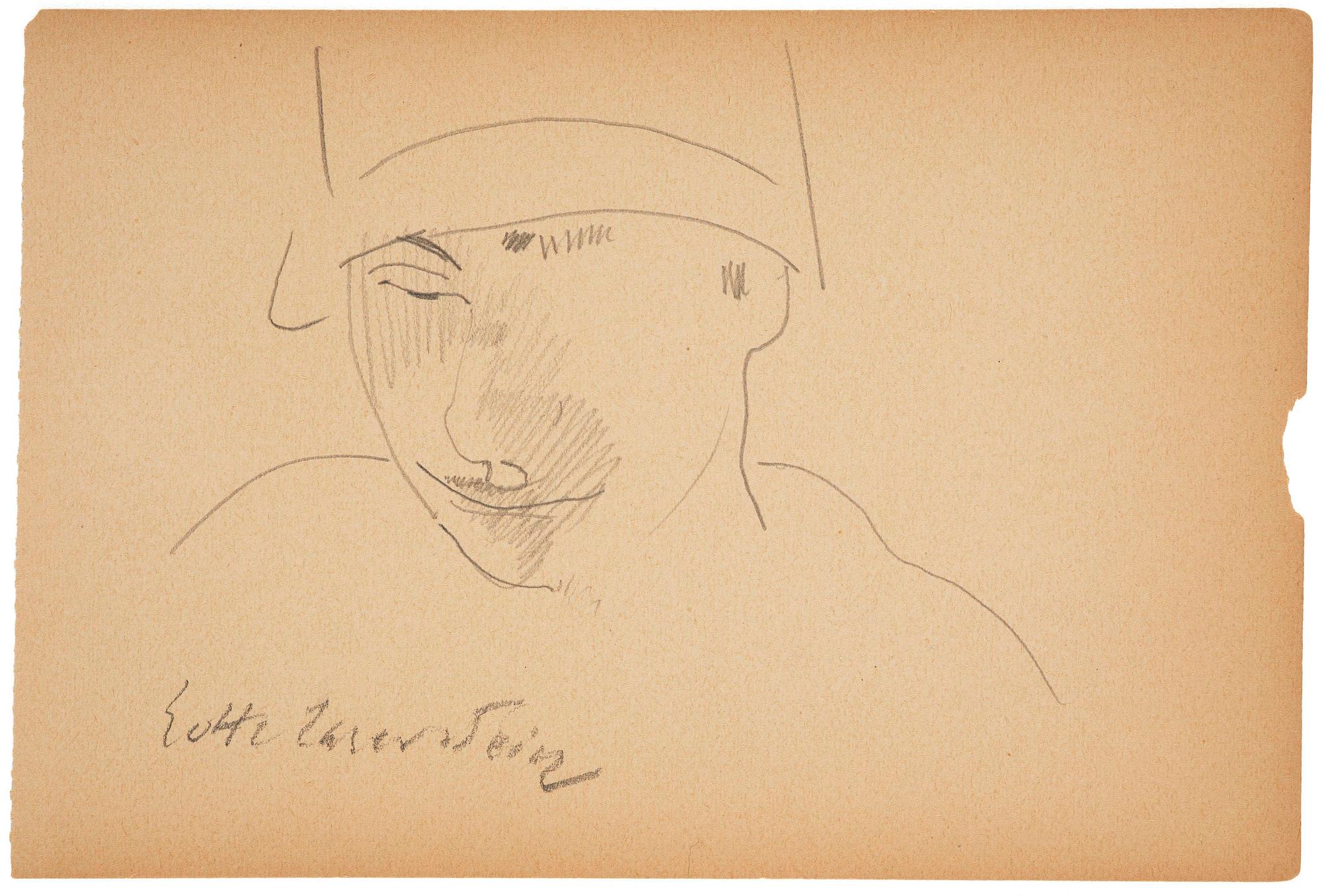 Lotte Laserstein, Självporträtt i hatt.