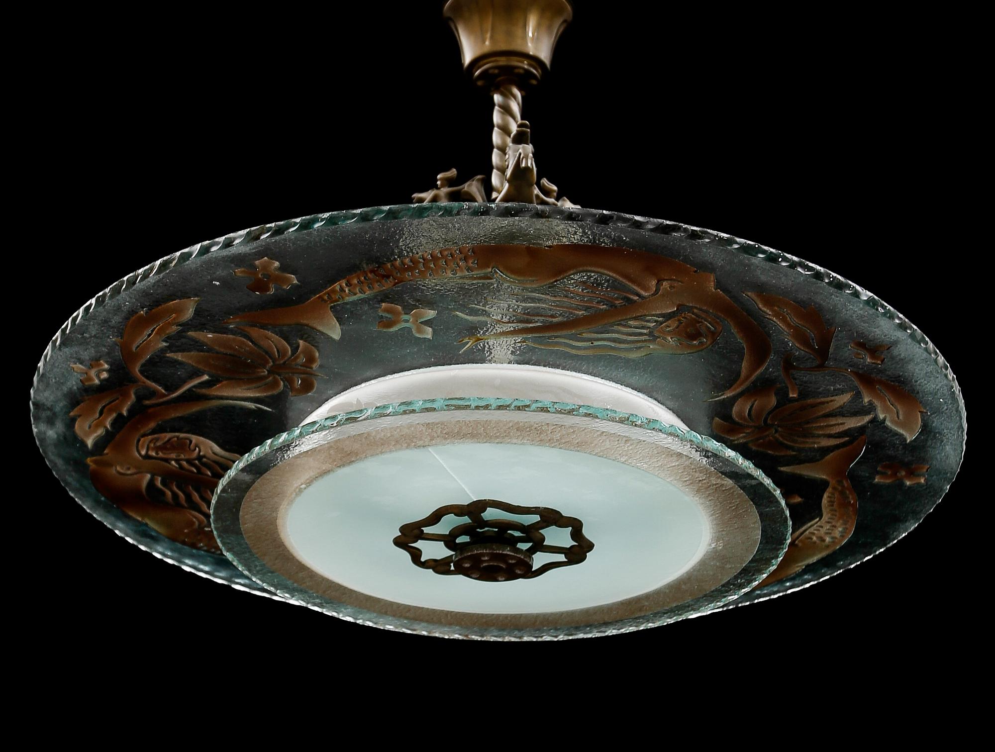 TAKLAMPA, 1930-/40-tal. Höjd ca 50 cm.