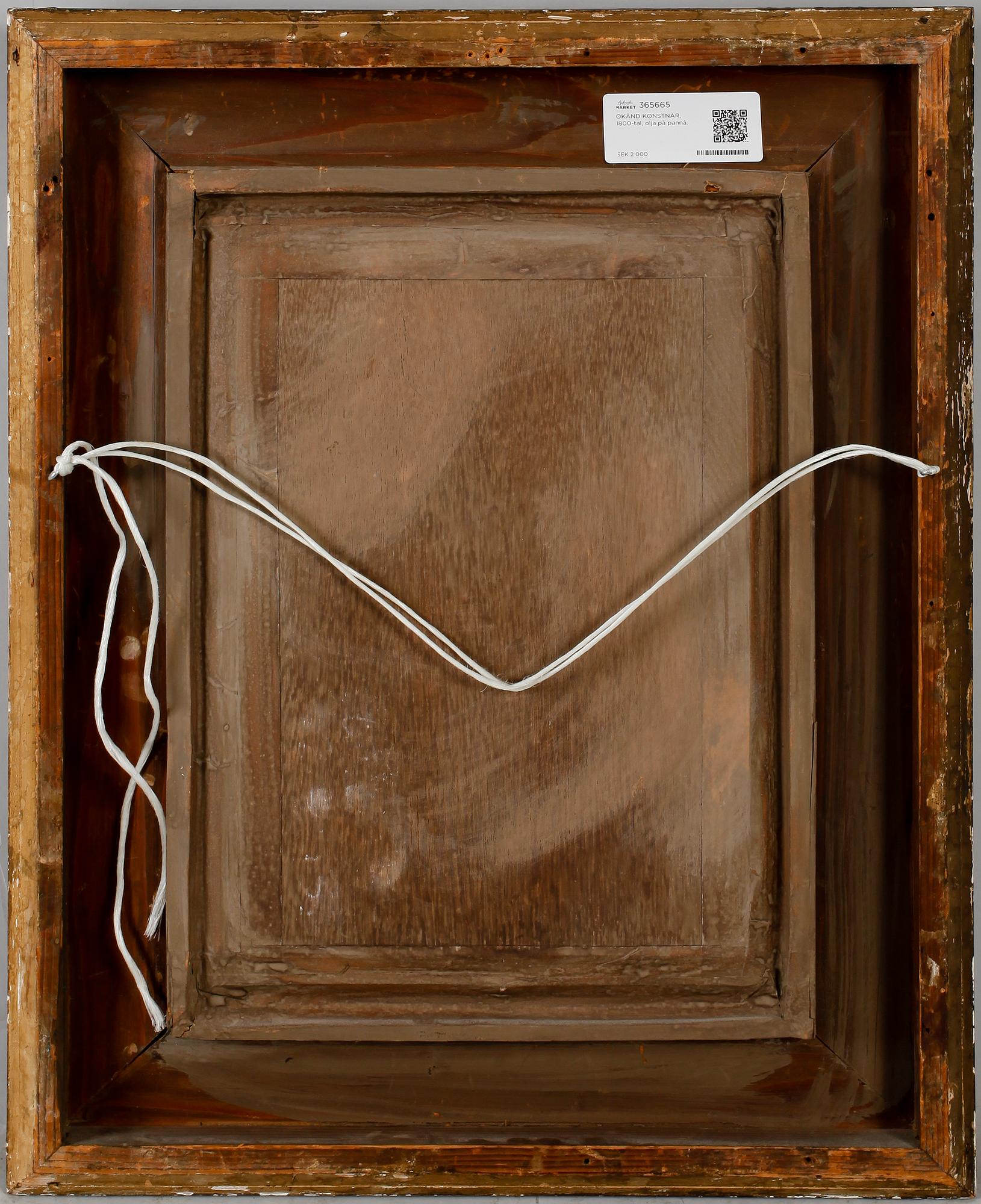 OKÄND KONSTNÄR, 1800-tal, olja på pannå.