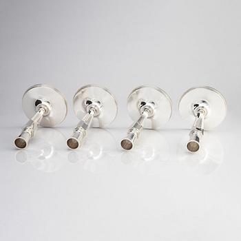 Atelier Borgila, ljusstakar, 4 stycken, sterlingsilver, Stockholm 1961.