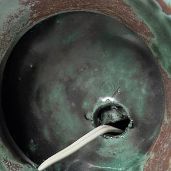 Allan Ebeling, a glazed ceramic table lamp, Torshälla 1932.