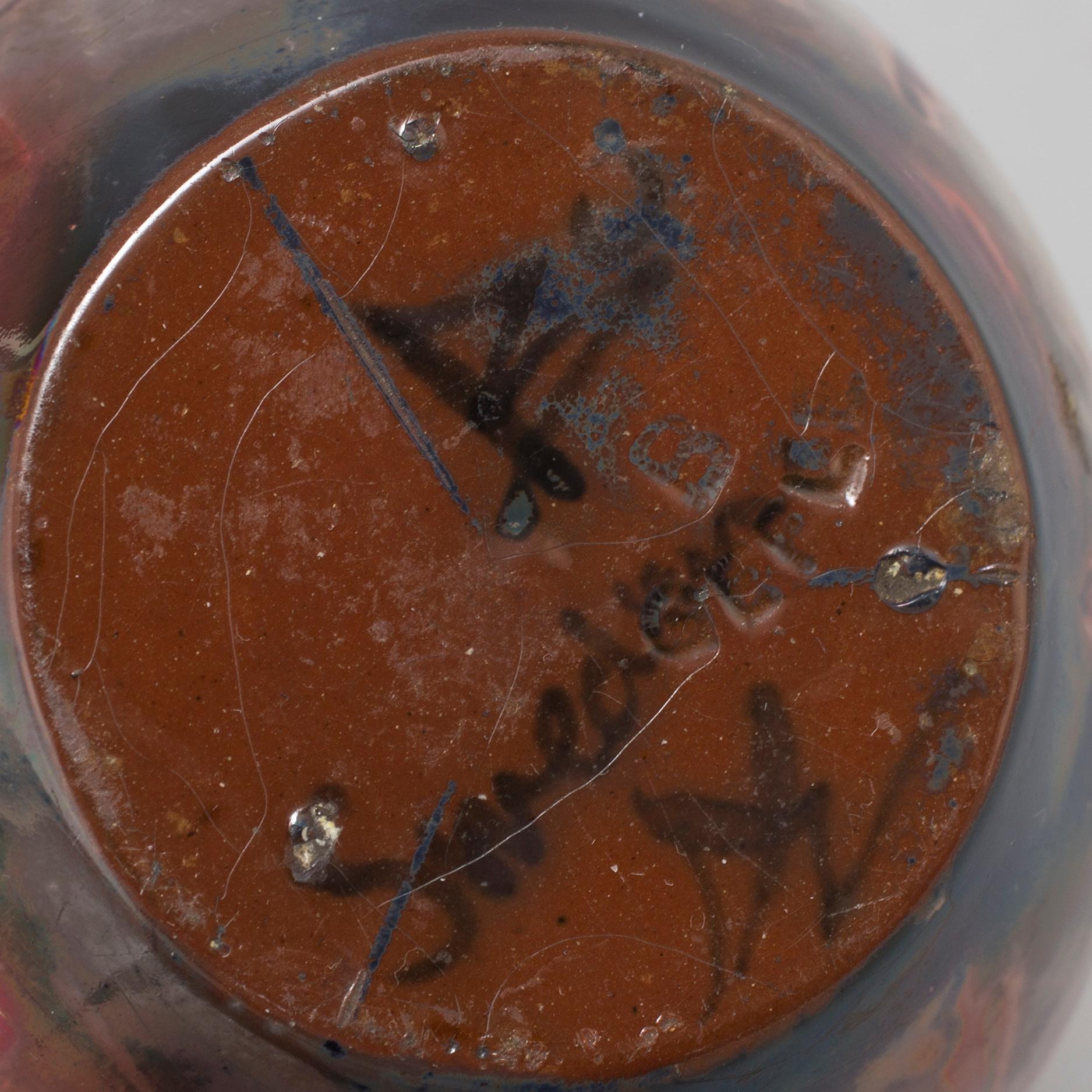 ALLAN EBELING, two earthenware vases, Gefle, first half of the 20th century.