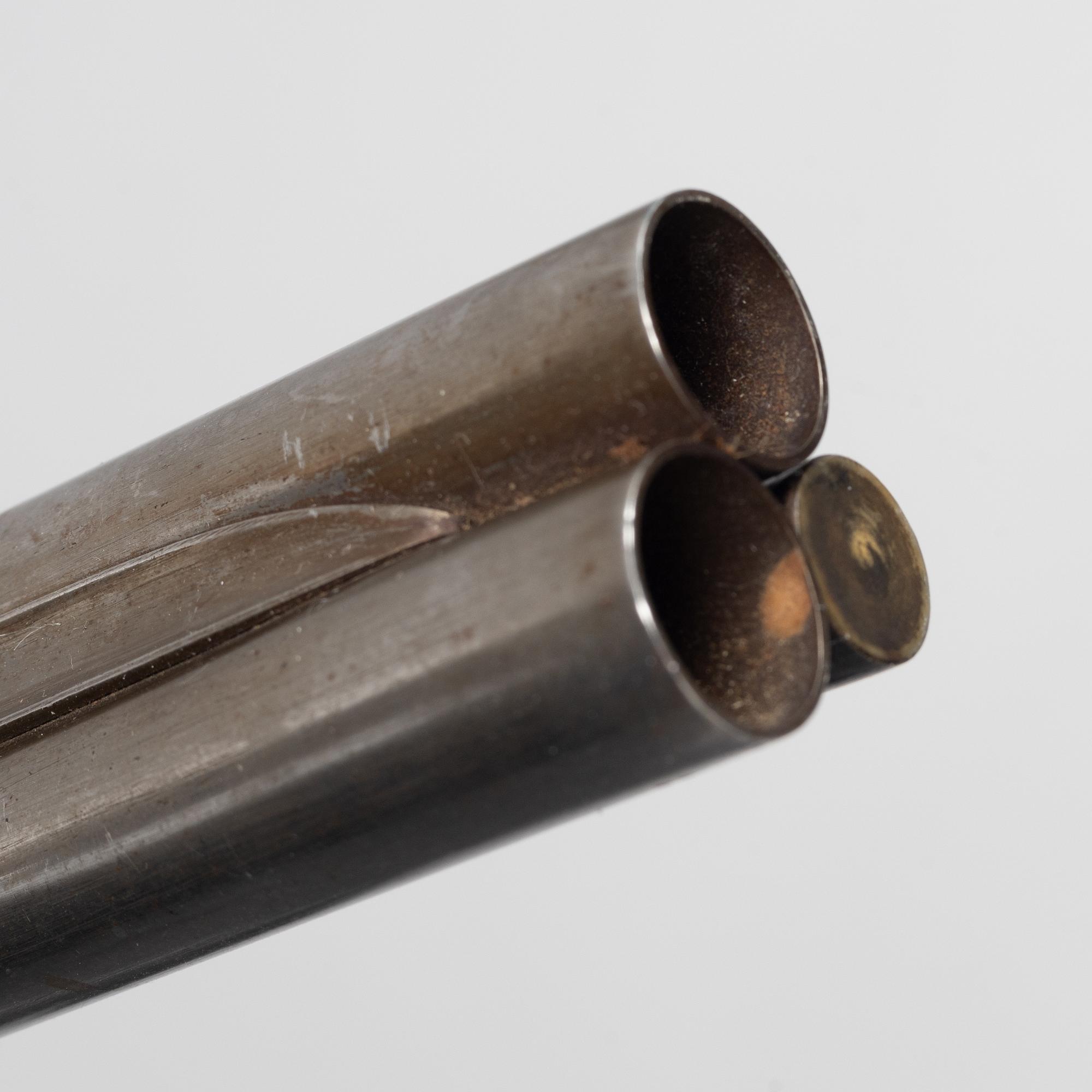 Flintlock rifle, double-barrelled, Johan Reichardt, Stockholm (c. 1730-1806), second half of the 18th century.