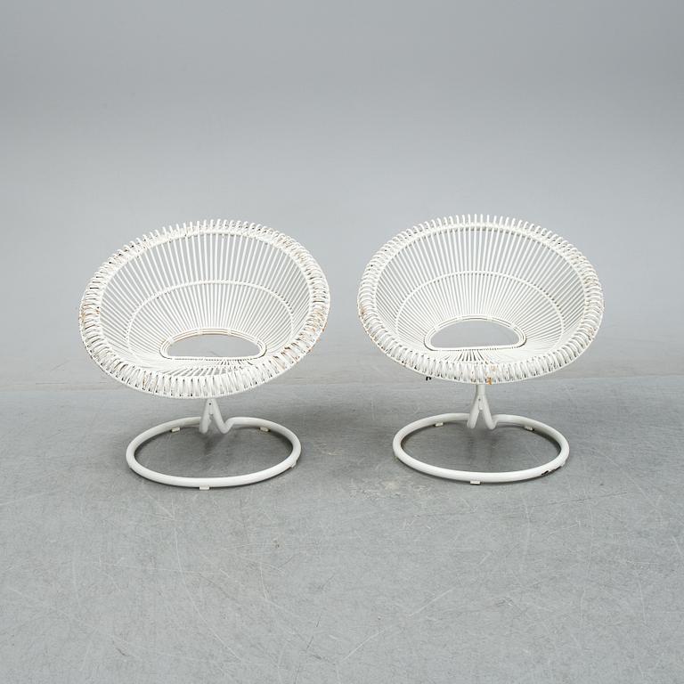 A pair of easy chairs, model 'Rondo', Göte-Möbler i Nässjö AB, Nässjö, 1960s.