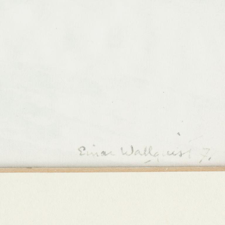 EINAR WALLQUIST, watercolour, signed and dated 7?.
