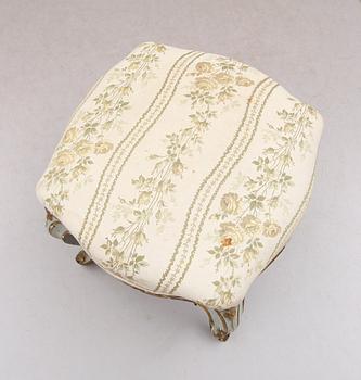TABURETT, rokokostil, 1800-talets andra hälft.