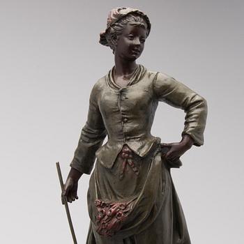 French mantel clock set, mantel clock marked Horlogerie Paris 7742, late 19th century.