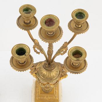 A pair of Louis XVI-style style candelabras, early 20th century.