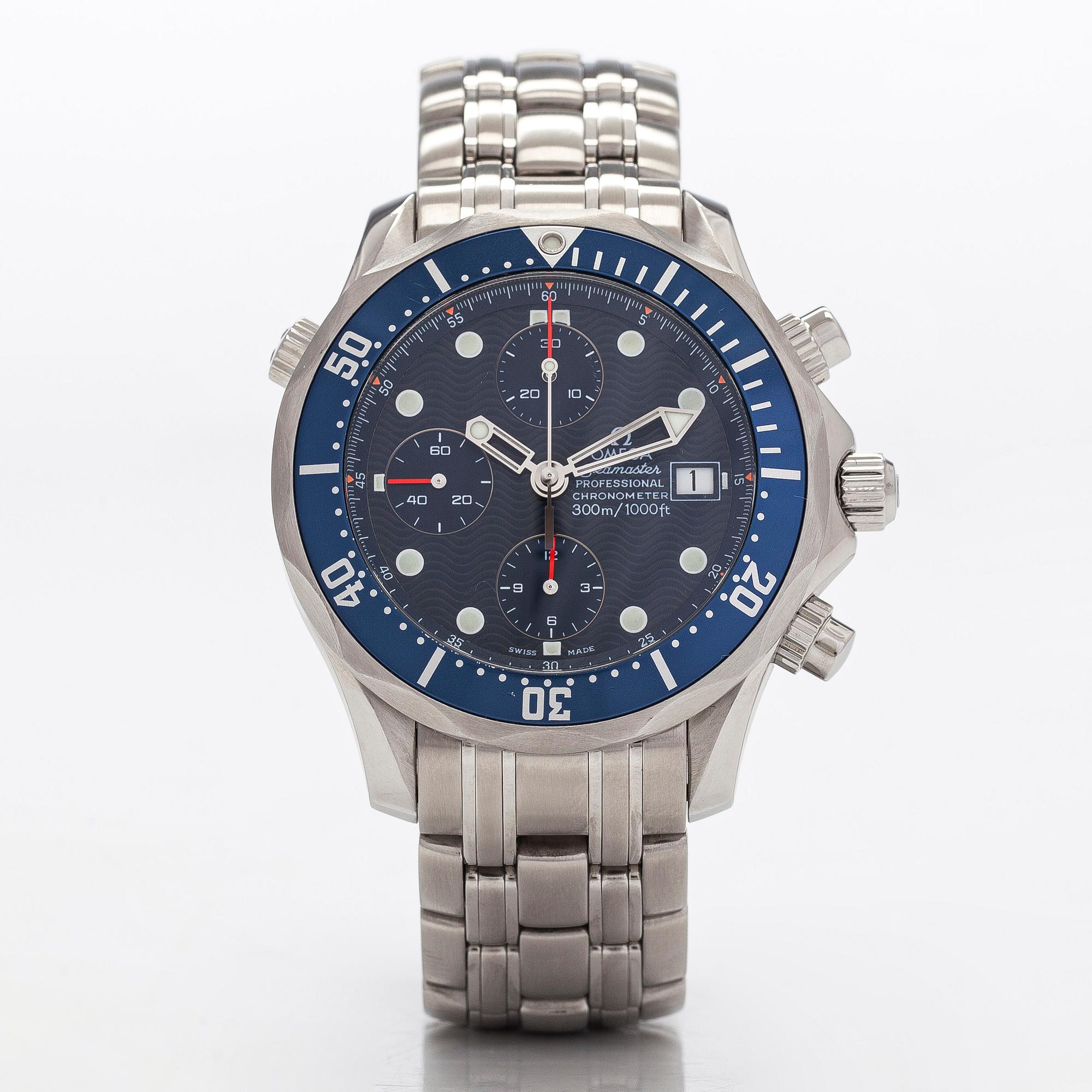 Omega, Seamaster, kronografi, rannekello, 41,5 mm.