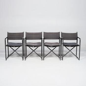 REGISSÖRSSTOLAR, 4 st, Börje Lindau och Bo Lindekrantz för Lammhults, 1900-talets andra hälft.