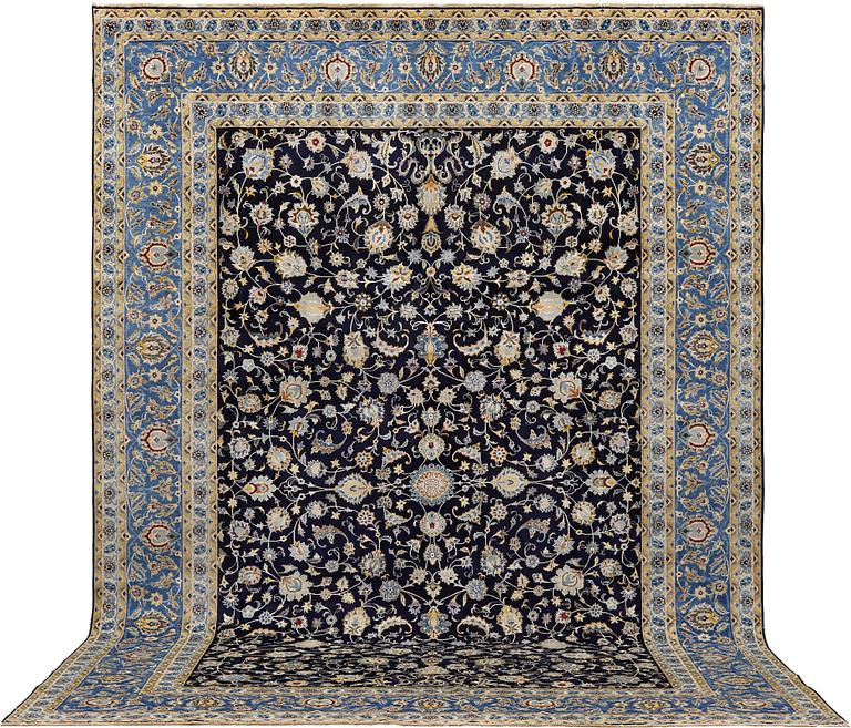 A Kashan carpet of 'Shah Abbas' design, c 376 x 276 cm.
