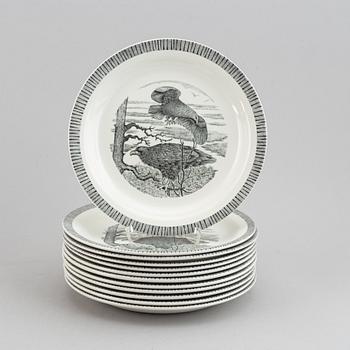 SERVIS, 26 delar, porslin, "Svensk Natur", Rörstrand.