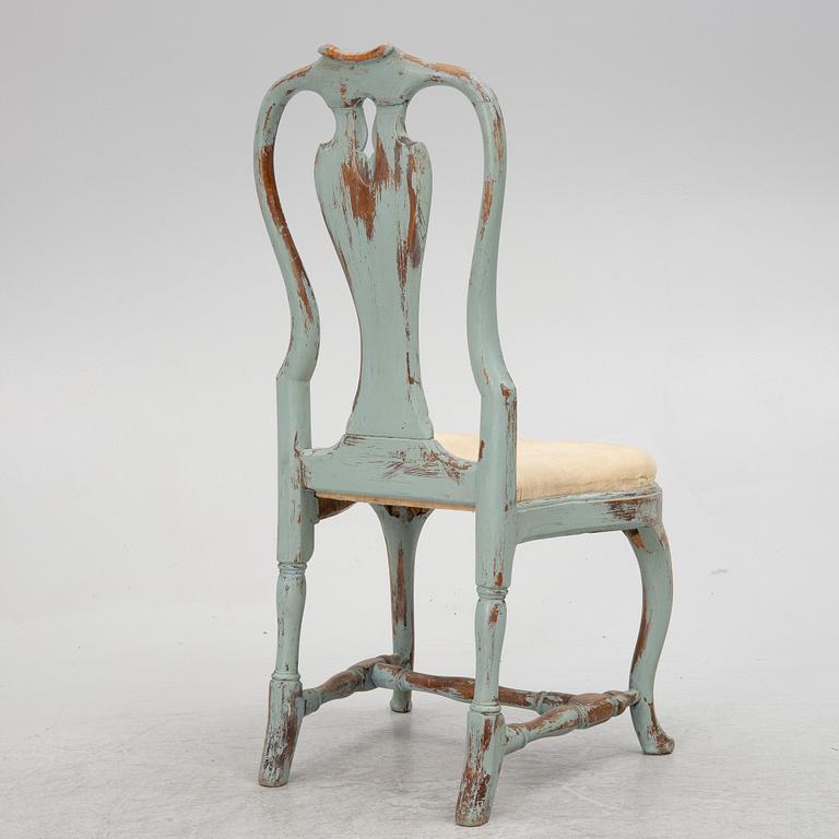 A rooco chair, mid-18th century.