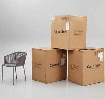 Foersom & Hiort Lorenzen, six garden chairs, 'Moments', CaneLine, Denmark, 2022.