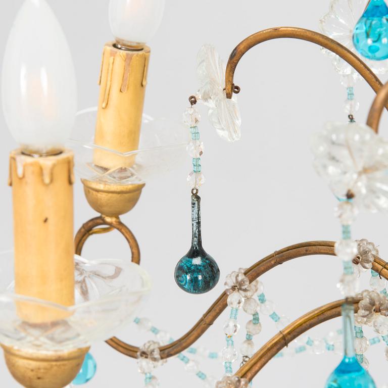 A chandelier, probably Italy 1940s-50s.