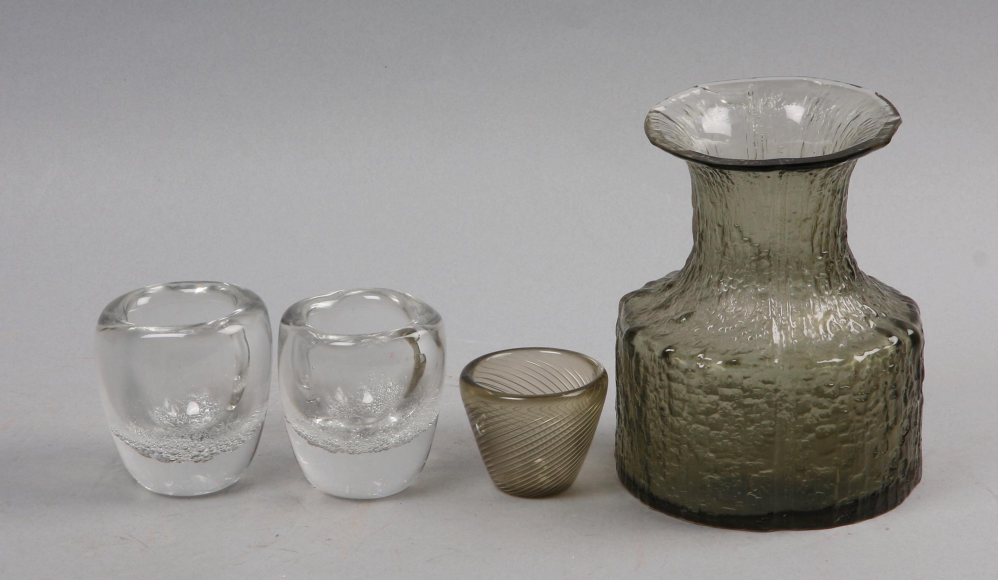 PARTI GLAS, 4 delar, Timo Sarpaneva o Kaj Franck, Ittala resp Nutajärvi, sign, Finland.