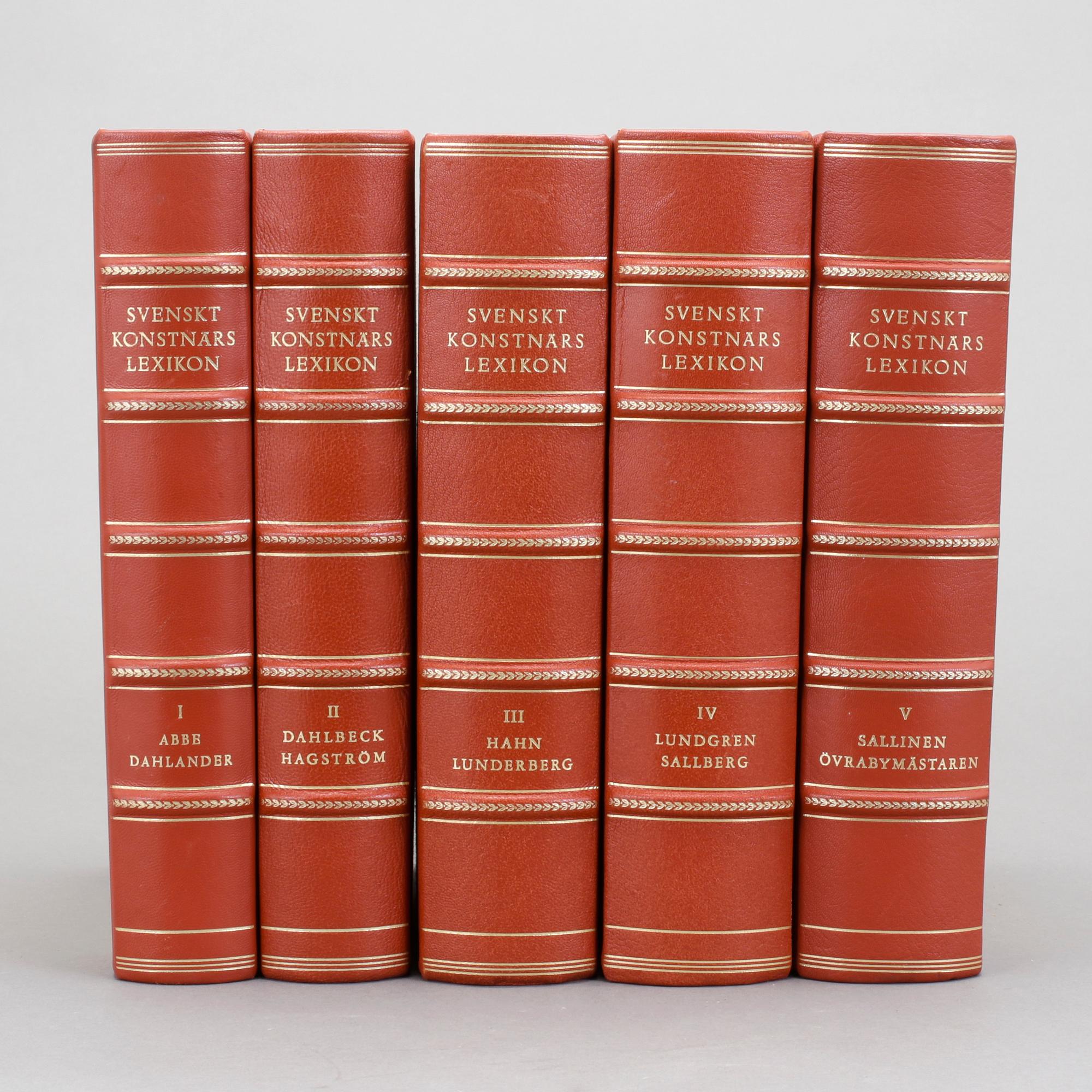 BOKVERK, volym I-V, "Svenskt Konstnärslexikon", Allhems Förlag, Malmö, 1952 - 67.