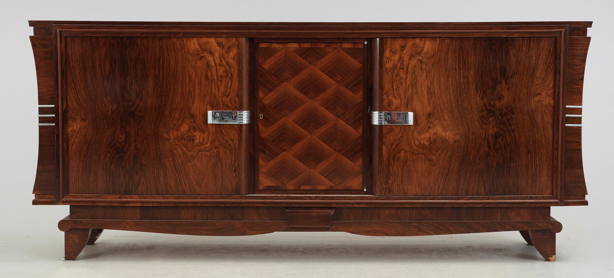 MATSALSGRUPP, 8 delar, art deco, troligen Frankrike, 1930-tal.