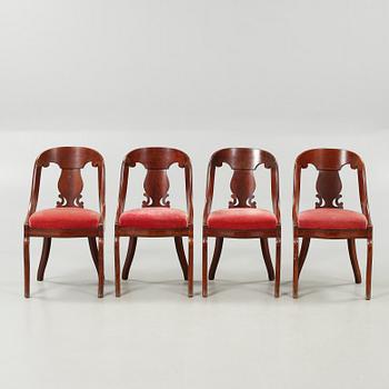 STOLAR, 4 st, s k Göteborgsstolar, 1800-tal.