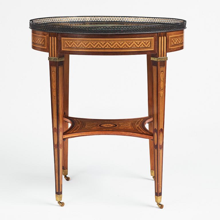 A Gustavian Tea table, by Georg Haupt (master in Stockholm 1770-1784), not signed.