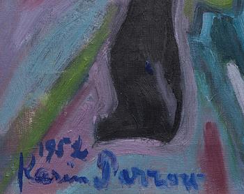 KARIN PARROW, olja på duk, signerad och daterad 1952.