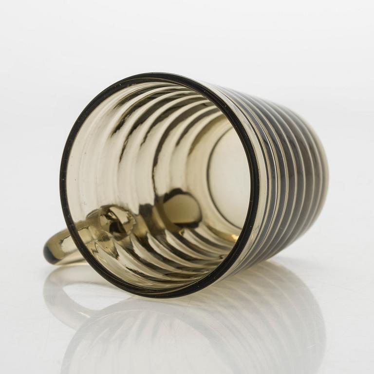 Aino Aalto, cup and plates, 3 pcs, "Bölgeblick" Karhula Glassworks 1930s.