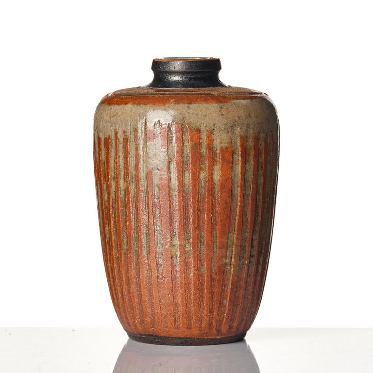 Anders Bruno Liljefors, a stoneware vase, Gustavsberg studio, Sweden 1940s-50s.