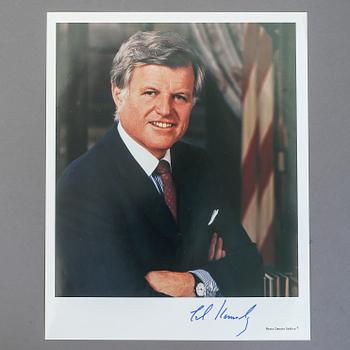 TED KENNEDY, foto med namnteckning.