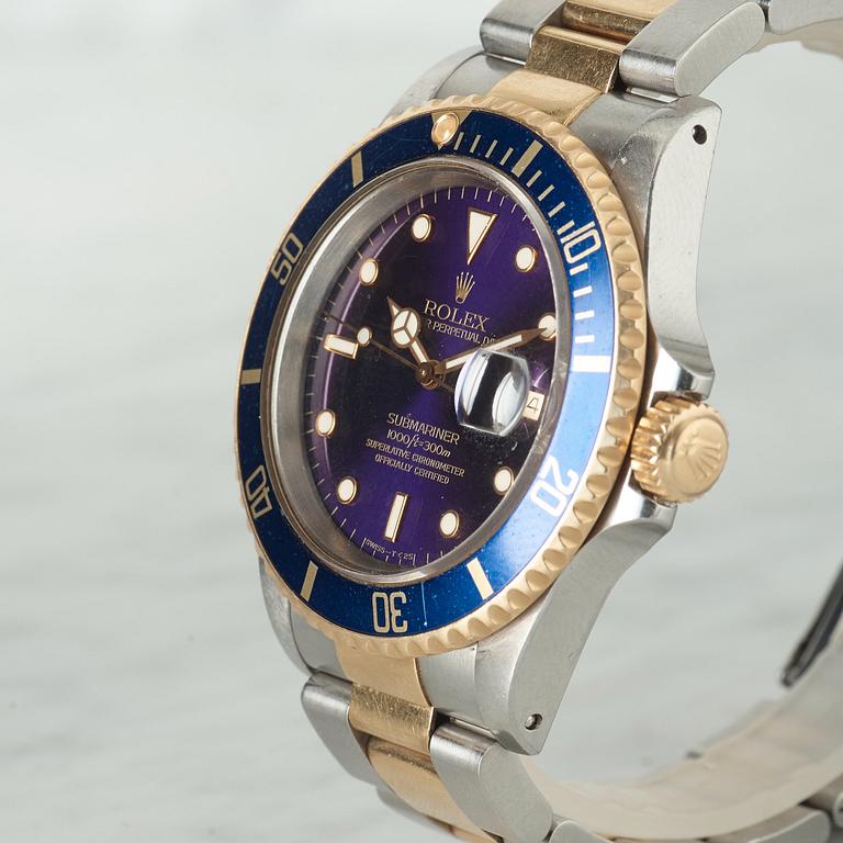 ROLEX, Oyster Perpetual Date, Submariner (1000ft=300m, SWISS-T< 25), Chronometer, wristwatch, 40 mm,