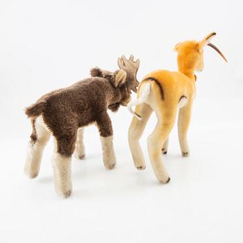 Toy animals, 4 pcs, Steiff, Germany, second half of the 20th century.
