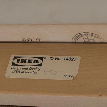 Fåtöljer, ett par, samt en fotpall, sk Gripsholmsfåtöljer, "Medevi Brunn", ur IKEA:s 1700-talsserie, 1990-tal.