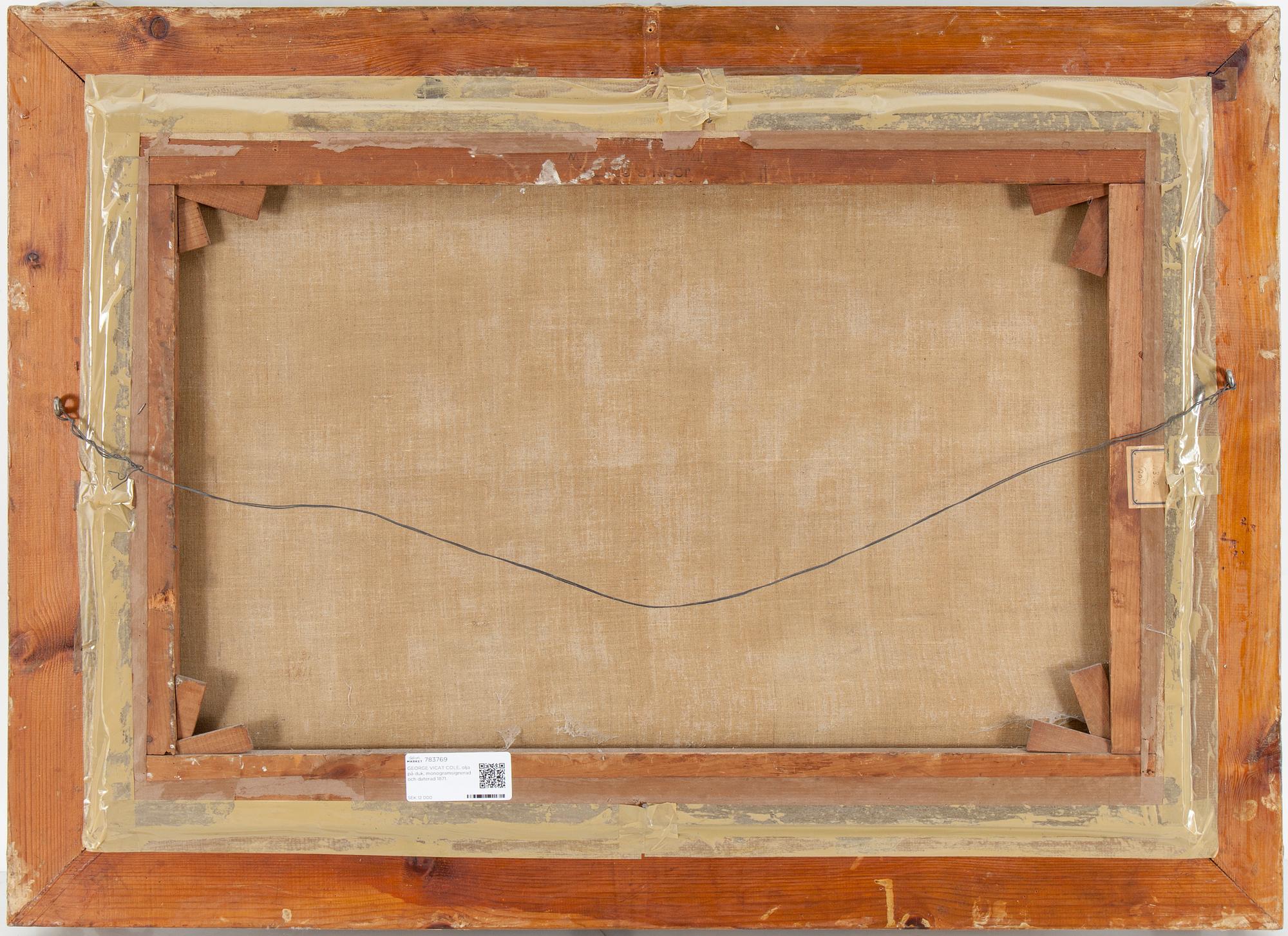 GEORGE VICAT COLE, olja på duk, monogramsignerad och daterad 1871.