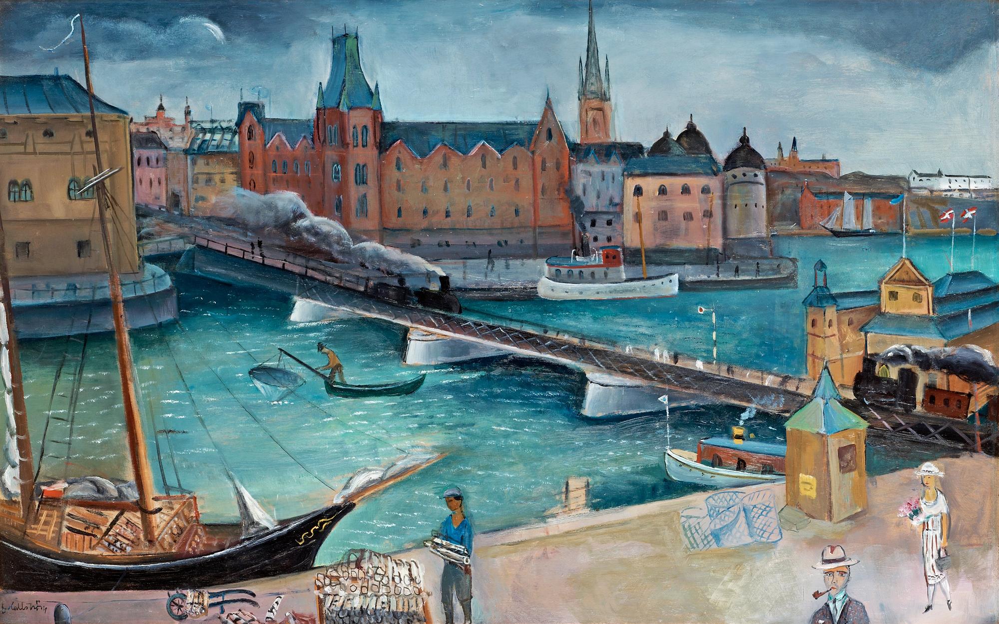 Eric Hallström, "Tegelbacken" ("Järnvägsbron, Tegelbacken").