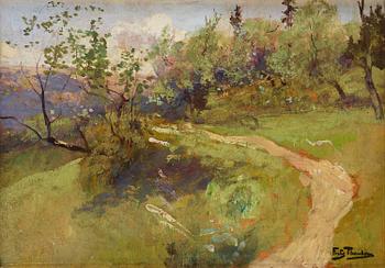 656. Frits Thaulow, Vårlandskap.