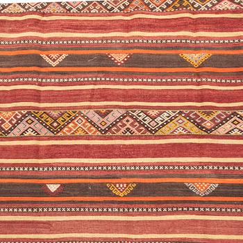 Kelim rug, old, approximately 260x189 cm.