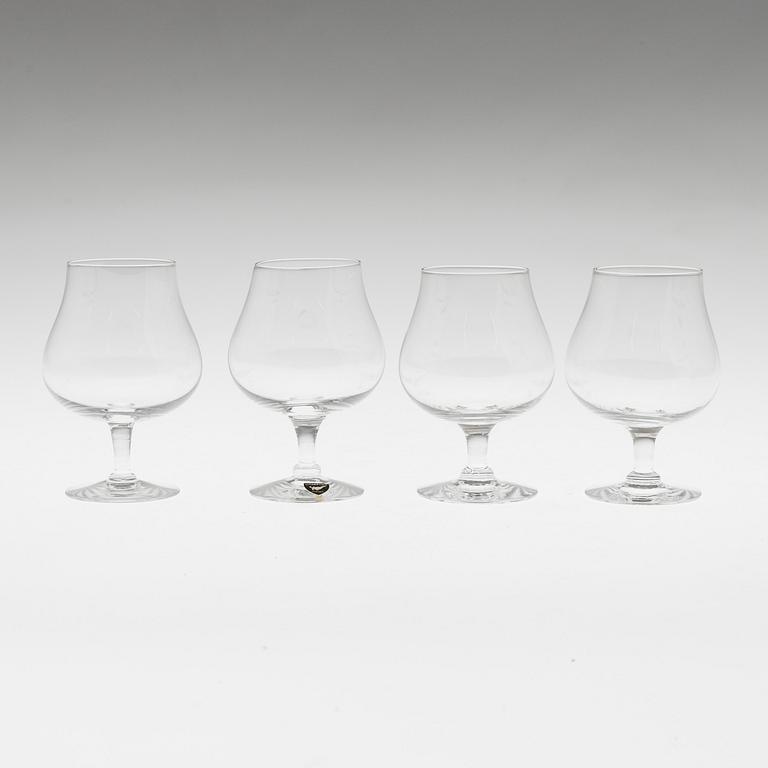 ORREFORS, konjakskupor, 16 st, glas, 1900-talets sista kvartal.