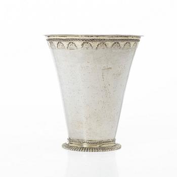 A Swedish silver beaker, mark of Petter Zettersteen, Norrköping (1712-1741 (44)).