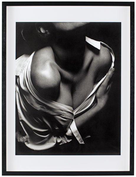 Albert Watson, "Charlotte in Prada blouse, Milan. Italy, 1989".