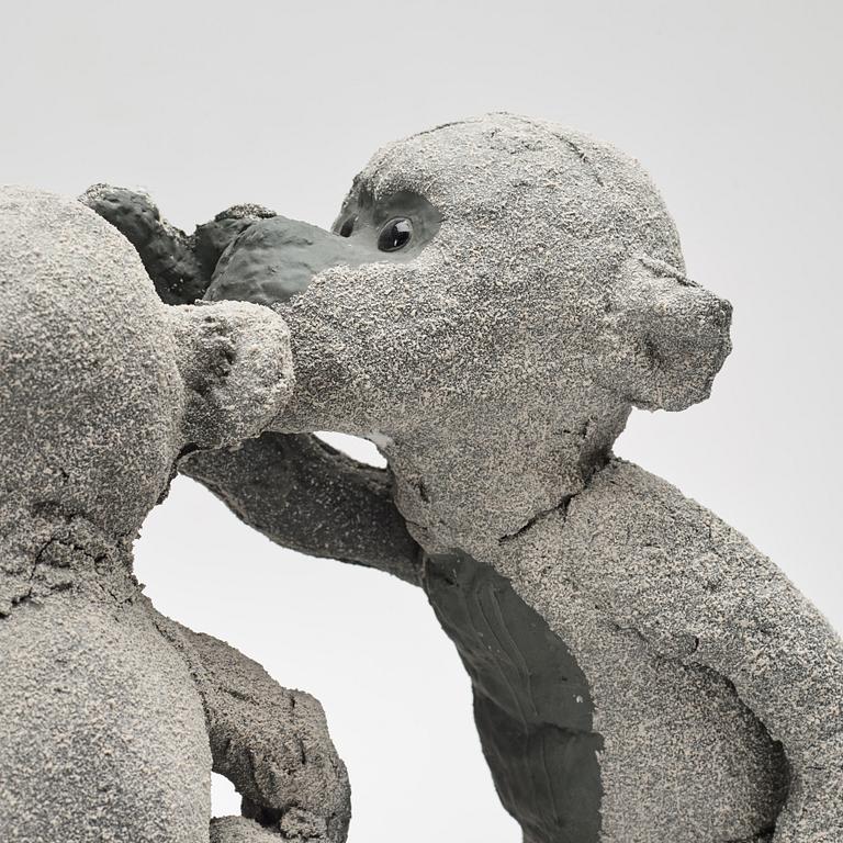 Mårten Medbo, a stoneware sculpture "Schoolyard Monkeys", signed and dated 2010.