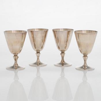 Pikareita, 4 kpl, sterlinghopeaa, Poston Products Ltd, Birmingham, Englanti 1969.