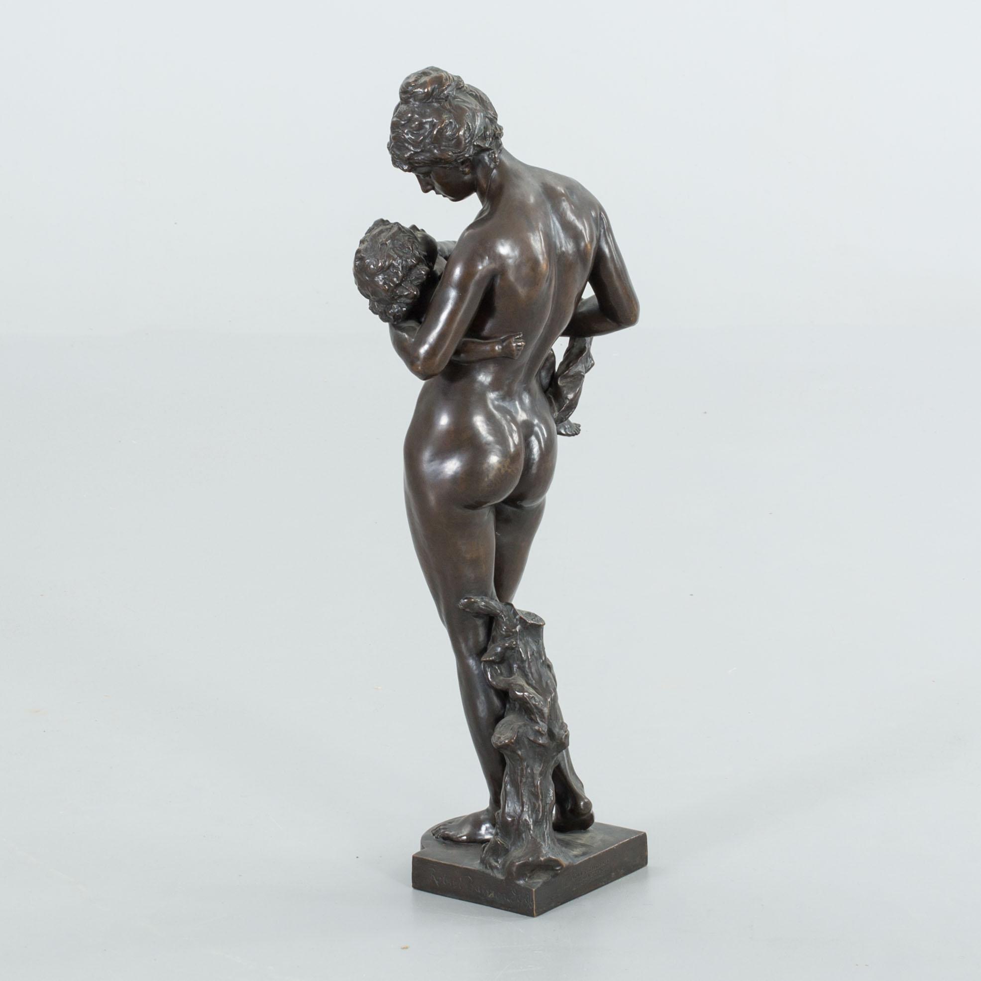 ROBERT BAERWALD, bronze. Signed, -96. Aktien Gesellschaft vermals H.Gladenbeck & Sohn Berlin Friedrichshagen.