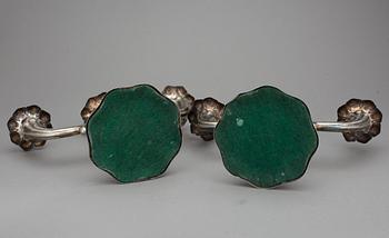 KANDELABRAR, ett par, silver, CG Hallberg, Stockholm, 1935.