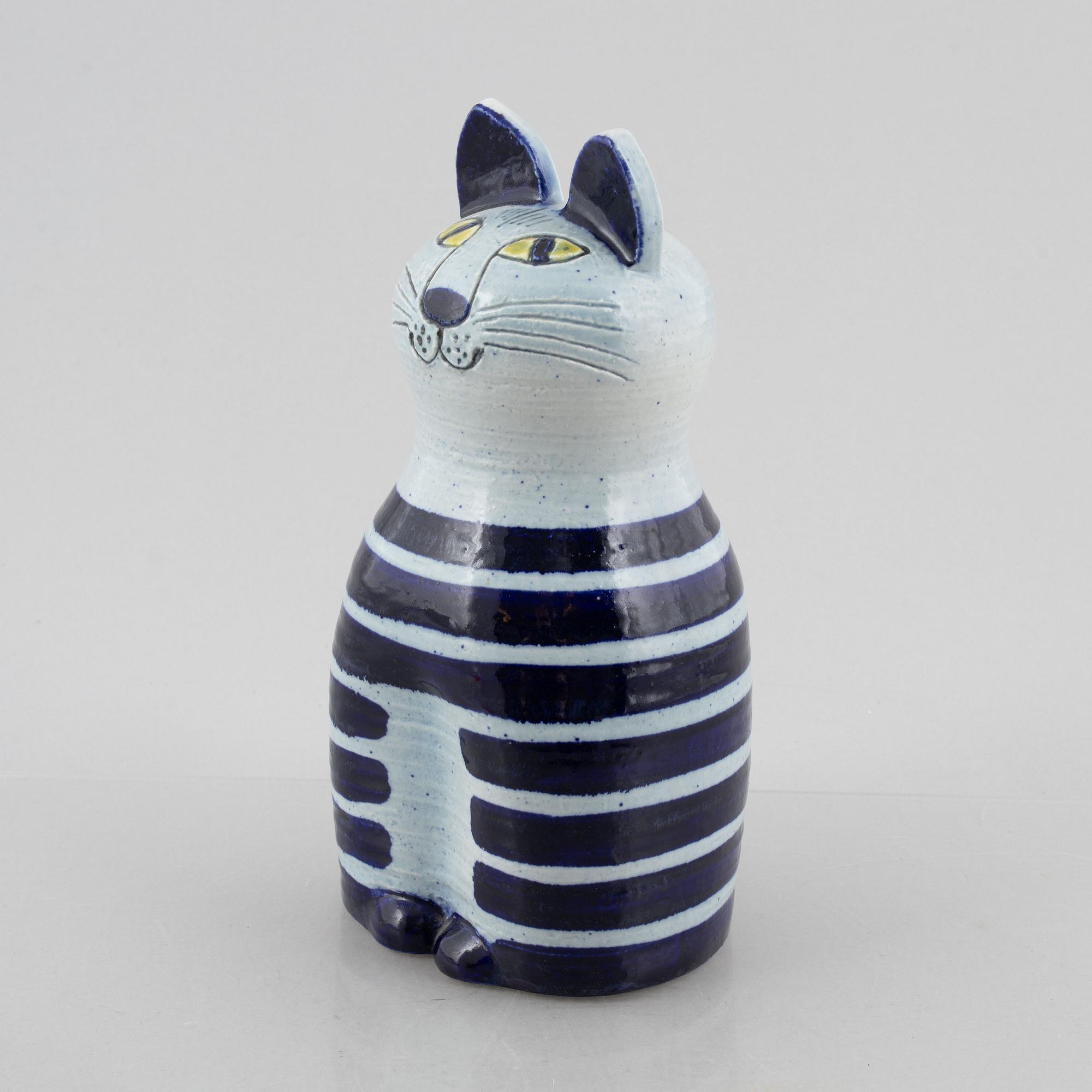 Lisa Larson, figurin, stengods, "Stor katt" ur serien "Tripp, trapp, trull", Gustavsberg.