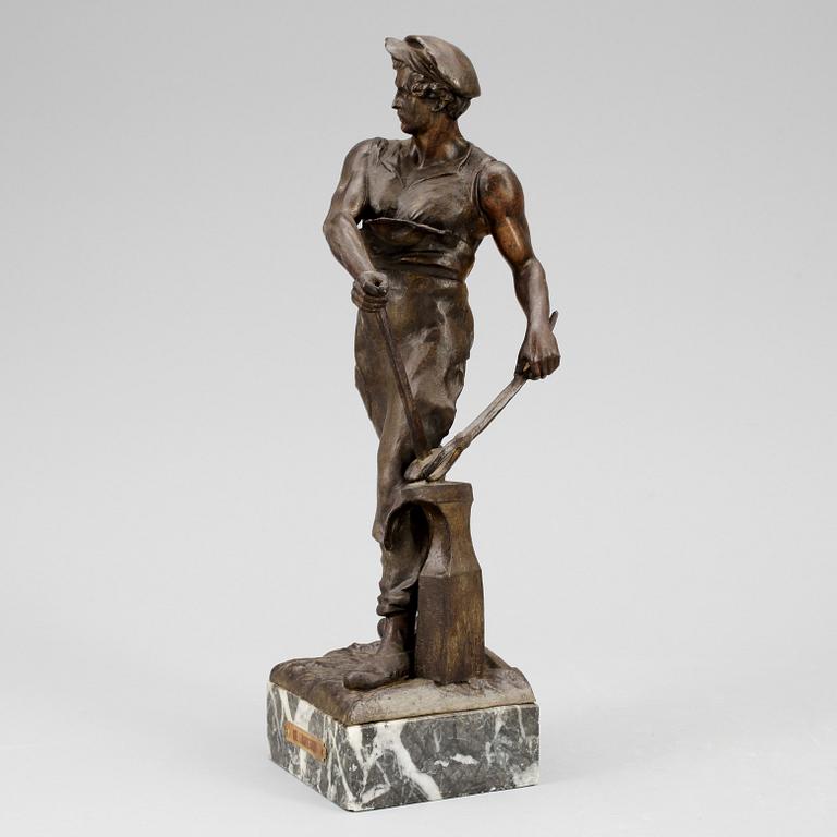 SKULPTUR,  patinerad zink, omkring 1900.