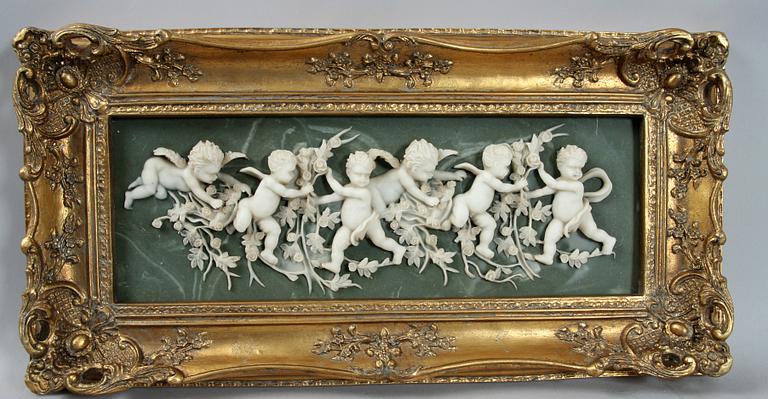 VÄGGRELIEFER, ett par, 1900/2000-tal.