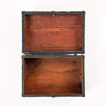 A Swedish carved baroque chest, 17th / early 18th century.